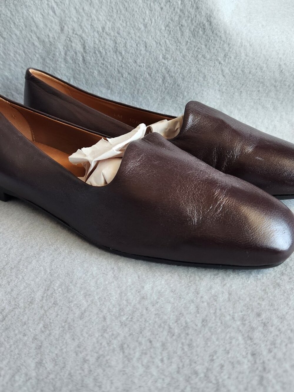 Aquatalia Shoes 10 Brown Women's Reanna Leather Ballerina Flats Almond Toe